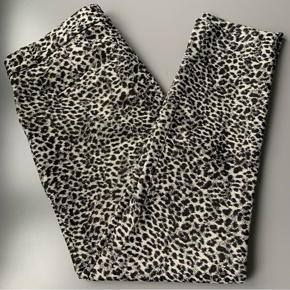 BANANA REPUBLIC MID-RISE SLOAN PANT METALLIC ANIMAL PRINT / SKINNY / STRETCH 6P - Picture 1 of 7